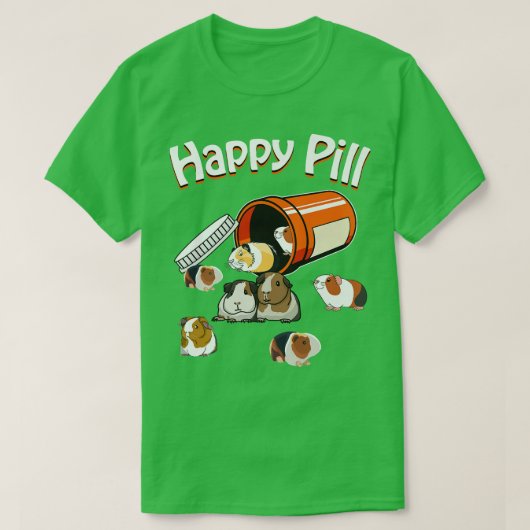 Happy Pill Guinea Pig T-Shirt (Design vorne)
