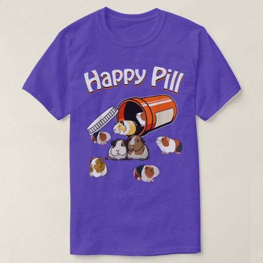 Happy Pill Guinea Pig T-Shirt (Design vorne)
