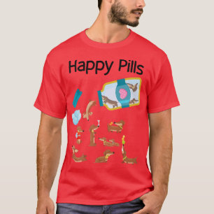 Happy Pillen Dackel Hunde Niedliche Dackel Liebhab T-Shirt