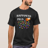 Happy Pillen Rainbow Dice Tabletop RPG T-Shirt (Vorderseite)