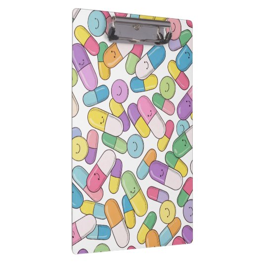 Happy Pills - Clipboard Klemmbrett (Rechts)