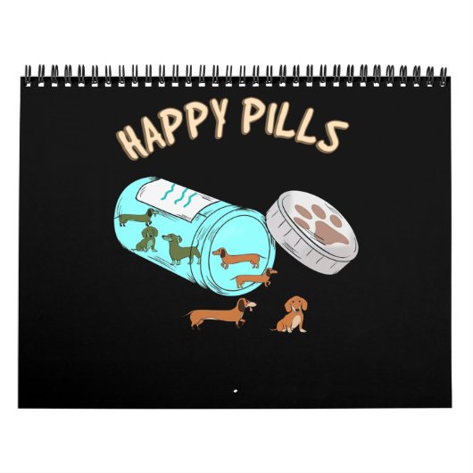Happy Pills Dackel Niedlich Hund Lover Kalender (Titelbild)