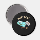 Happy Pills Dackel Niedlich Hund Lover Magnet (Vorderseite/Rückseite)