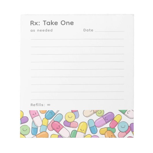 Happy Pills - Note Pad Notizblock (Vorderseite)