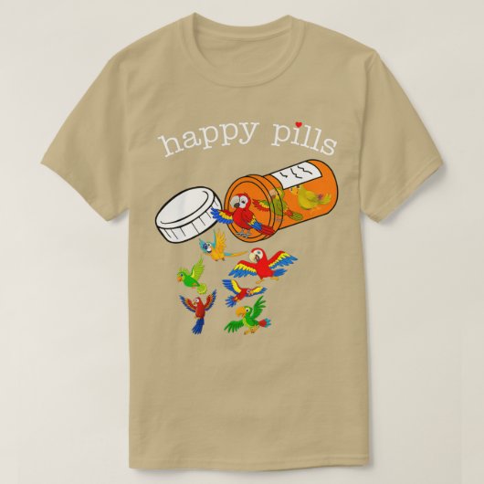Happy Pills Paprot T-Shirt (Design vorne)