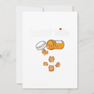 Happy Pills Pomeranian Premium Feiertagskarte