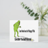 Happy Pills Postkarte (Stehend Vorderseite)