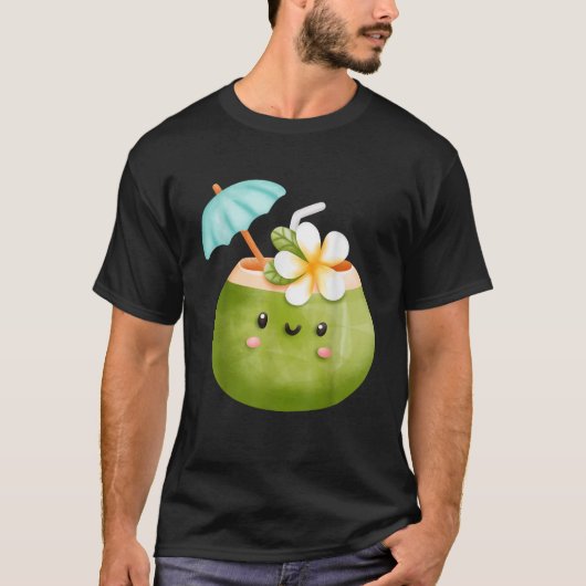 Happy Pina Colada Aloha Strände Hawaii Hawaii T T-Shirt (Vorderseite)