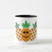Happy Pineaple Design - Black 11 oz Combo Tasse (Zentrum)