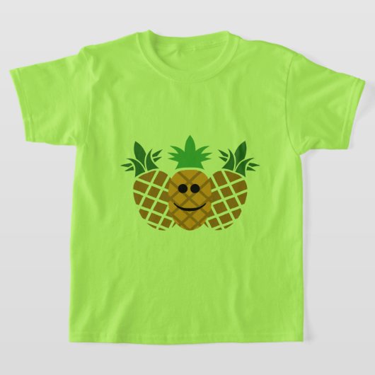 Happy Pineaple Design - Girls' Basic T - Shirt (Ablage )