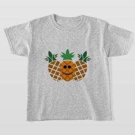 Happy Pineaple Design - Girls' Basic T - Shirt