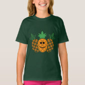 Happy Pineaple Design - Girls' Basic T - Shirt (Vorderseite)