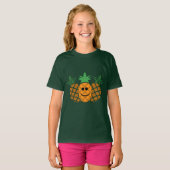 Happy Pineaple Design - Girls' Basic T - Shirt (Vorne ganz)