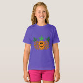 Happy Pineaple Design - Girls' Basic T - Shirt (Vorne ganz)