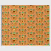 Happy Pineaple Design - Glossy Wrapping Paper, 30 Geschenkpapier (Flach)