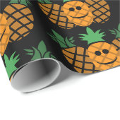 Happy Pineaple Design - Glossy Wrapping Paper, 30 Geschenkpapier (Rolleneckpunkt)