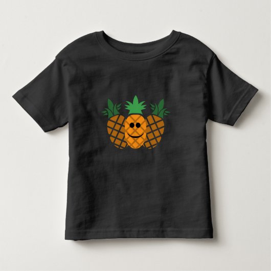 Happy Pineaple Design - Kleinkind Fine Jersey T-Sh Kleinkind T-shirt (Vorderseite)