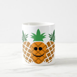 Happy Pineaple Design - White 11 oz Klassische Tas Kaffeetasse