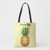 Happy Pineaple Summer Tote Bag Tasche (Vorderseite)