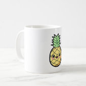 Happy Pineapple – Cute Kawaii Illustration Kaffeetasse (Vorderseite Links)
