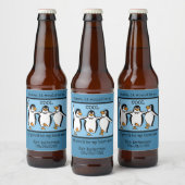 Happy Pinguin Dancing Trauzeugen Beer Label Bierflaschenetikett (Flaschen)