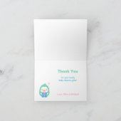 Happy Pinguin Family Baby Dusche Danke Karten (Innenseite)