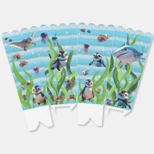 Happy Pinguin Popcorn Party Box Geschenkschachtel