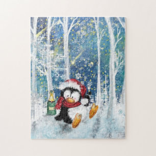 Happy Pinguin - Weihnachts-Feier Spaß Malerei Puzzle