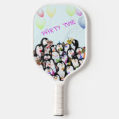 Happy Pinguins Geburtstagsparty Pickleball Paddle (Rückseite)