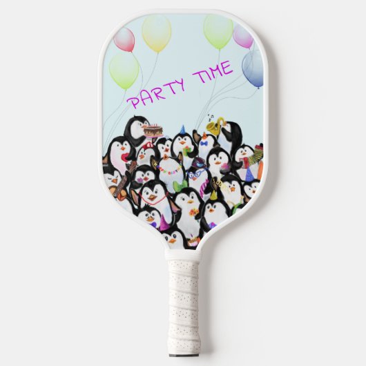 Happy Pinguins Geburtstagsparty Pickleball Paddle (Vorderseite)