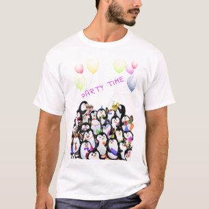 Happy Pinguins Party Cartoon Zeichnend - Freude T-Shirt