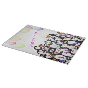 Happy Pinguins Party Cutting Board Schneidebrett