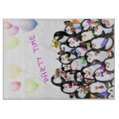 Happy Pinguins Party Cutting Board Schneidebrett (Vorderseite)