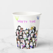 Happy Pinguins Party Paper Cups - Benutzerdefinier Pappbecher (Rückseite)