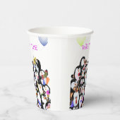 Happy Pinguins Party Paper Cups - Benutzerdefinier Pappbecher (Rechts)