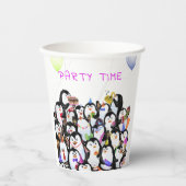Happy Pinguins Party Paper Cups - Benutzerdefinier Pappbecher (Vorderseite)