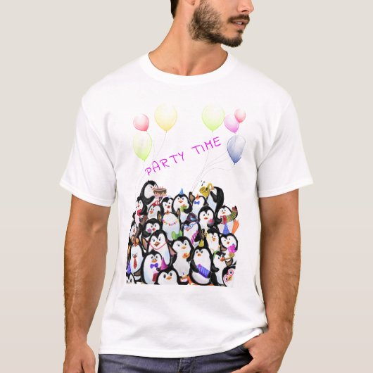 Happy Pinguins Party T - Shirt (Vorderseite)