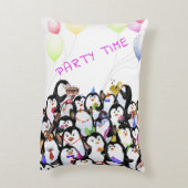 Happy Pinguins Pillow - Benutzerdefinierter Text Dekokissen (Rückseite(Vertikal))