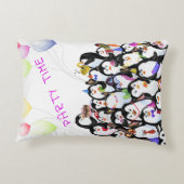 Happy Pinguins Pillow - Benutzerdefinierter Text Dekokissen (Rückseite)