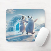 Happy Pinguins Tanzen Mousepad (Mit Mouse)