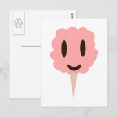 Happy Pink Cotton Candy Postkarte (Vorne/Hinten)