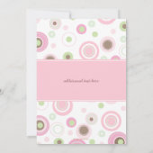 Happy Pink Dots Baby Foto Einladung feiern (Rückseite)
