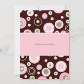 Happy Pink Dots Baby Foto Einladung feiern (Rückseite)