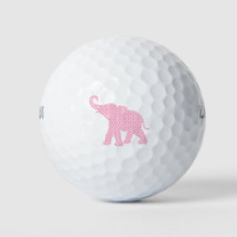 Happy Pink Elephant Art Muster Niedlich Golfball