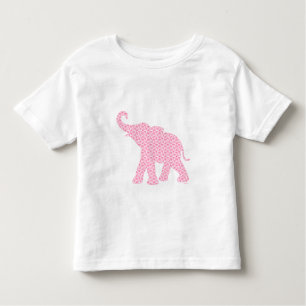 Happy Pink Elephant Art Muster Niedlich Kleinkind T-shirt