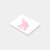 Happy Pink Elephant Art Muster Niedlich Post-it Klebezettel (angewinkelt)