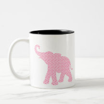 Happy Pink Elephant Art Muster Niedlich