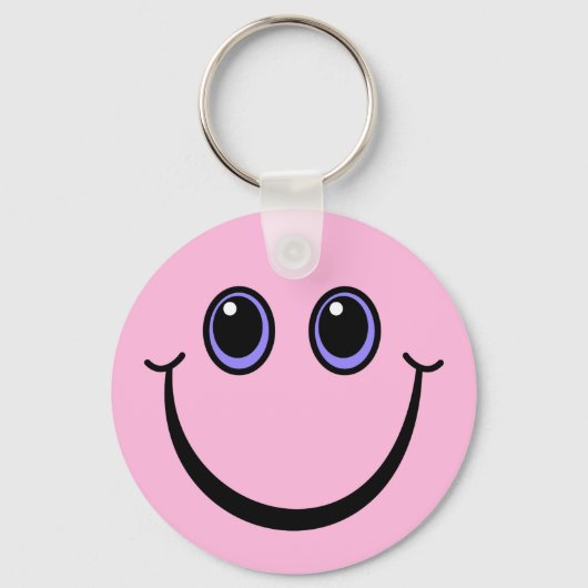 Happy Pink Face Schlüsselanhänger (Vorderseite)