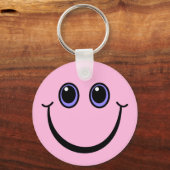 Happy Pink Face Schlüsselanhänger (Vorderseite)