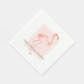 Happy Pink Flamingo Birthday Serviette (Ecke)